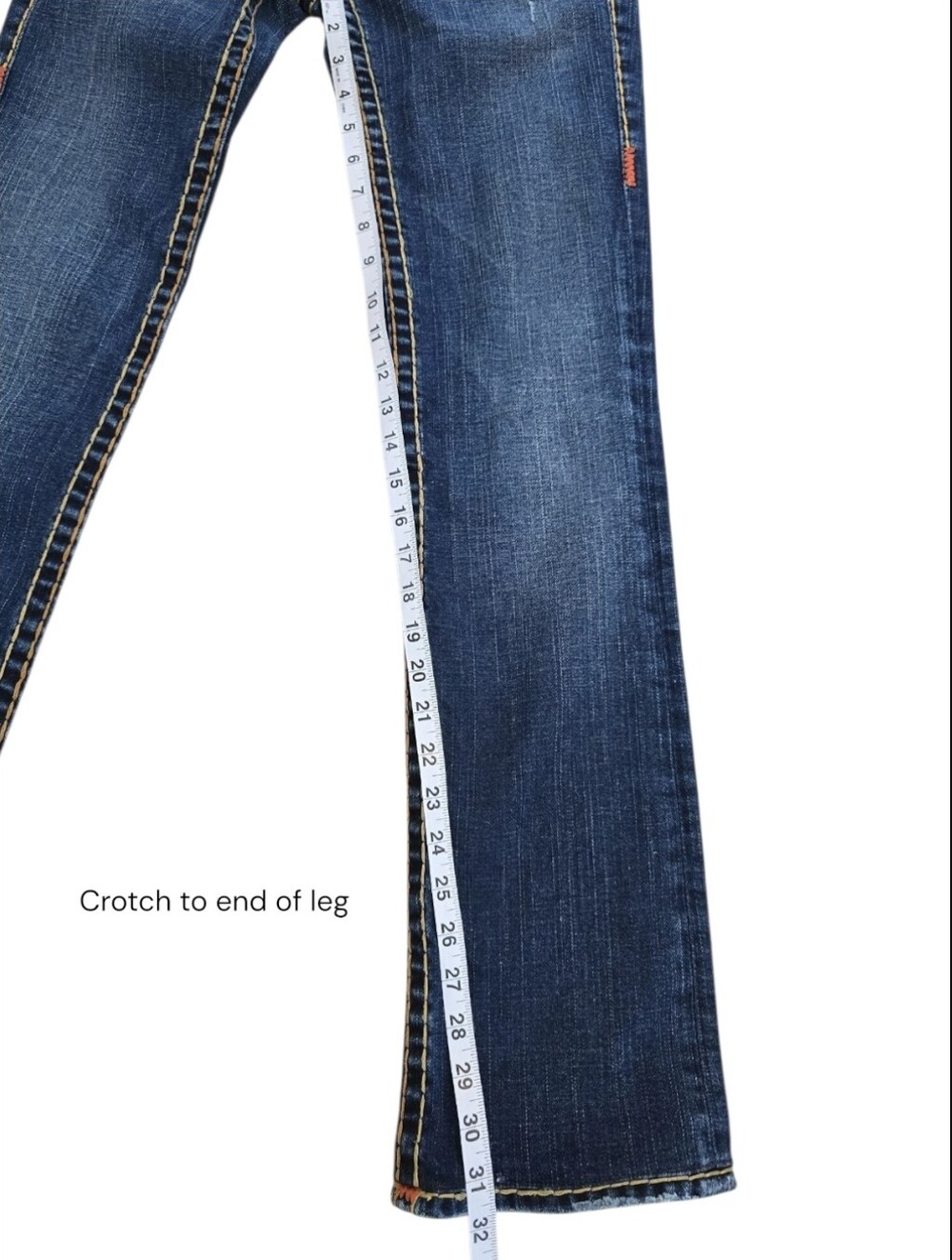 True Religion Joey Bootcut Jeans Women's 26 Dark Wash Flap Pocket Low Rise Y2K - Picture 9 of 16